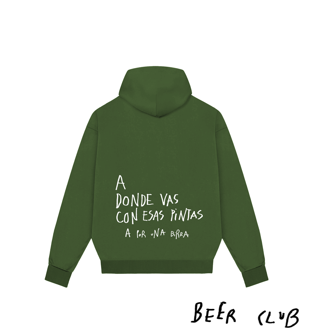 Sudadera Beer Club Verde botella