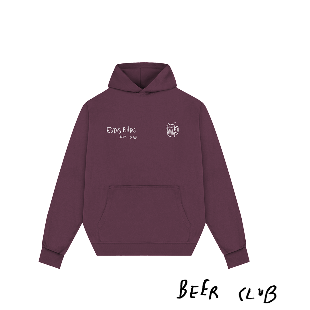 Sudadera Beer Club Granate