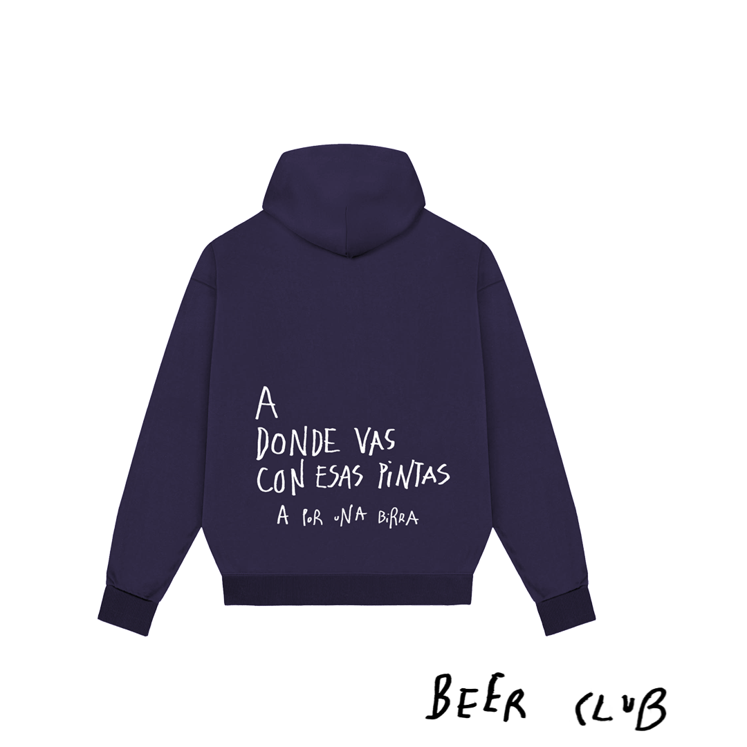 Sudadera Beer Club Azul Marino