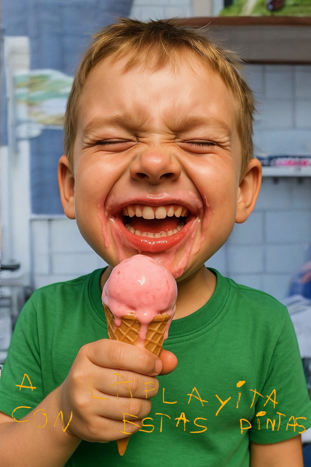 Helado de fresa